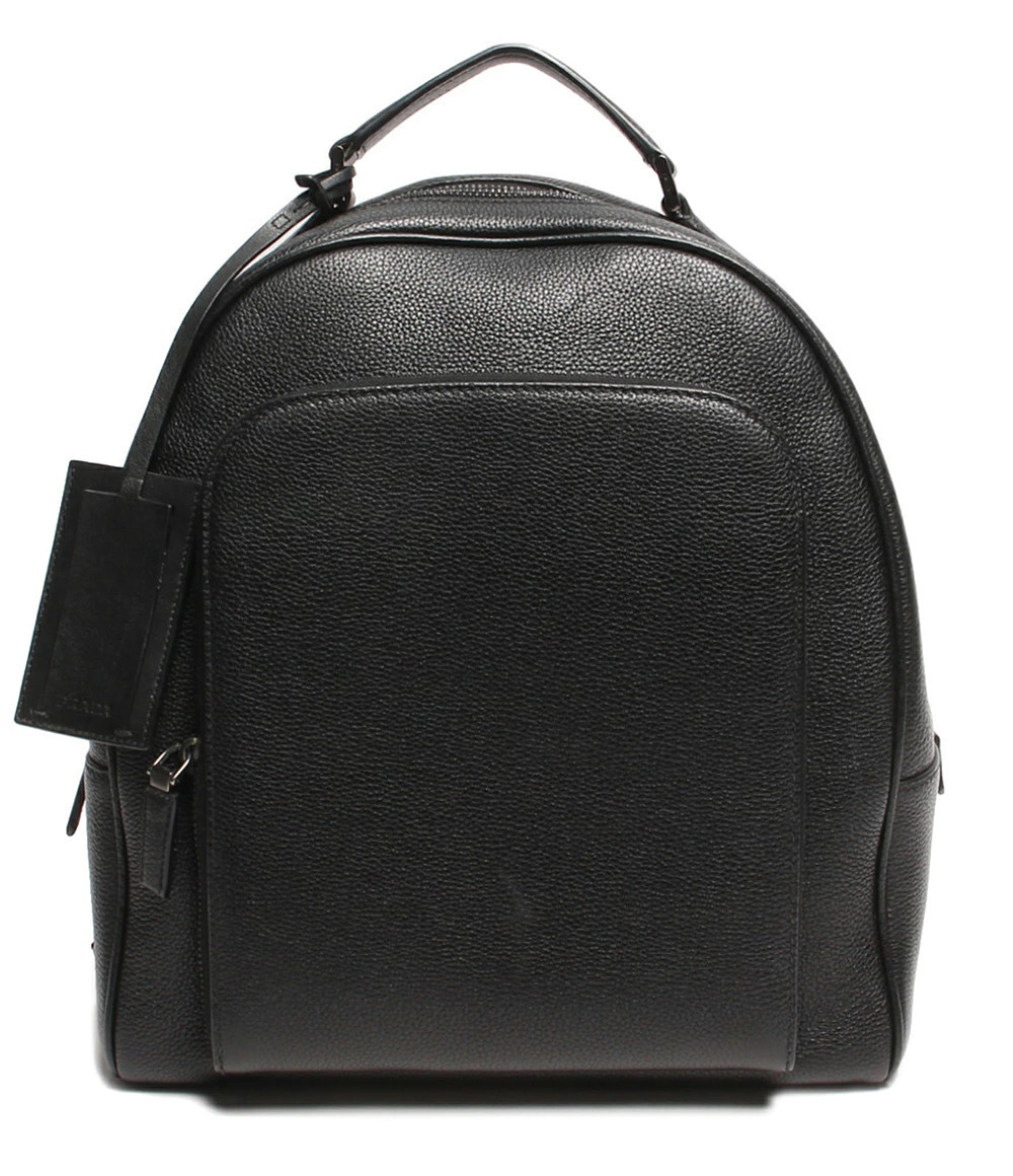 Prada Arque Vitello Daino Leather Hobo Shoulder Bag Black